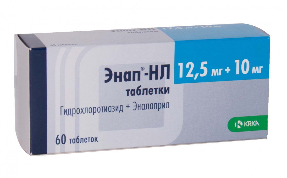 Энап-НЛ таб 12,5мг 10мг N60 уп кнт-яч ПК <10*6> | GENERAL MEDICAL COURIER |  Ингибитор ангиотензинпревращающего фермента (АПФ) + Диуретик | Аптека |  Каталог в Рязани